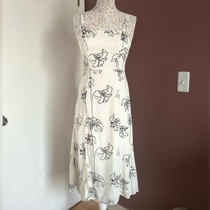 HALOGEN Katrina Floral Summer Dress with Slit Sundress